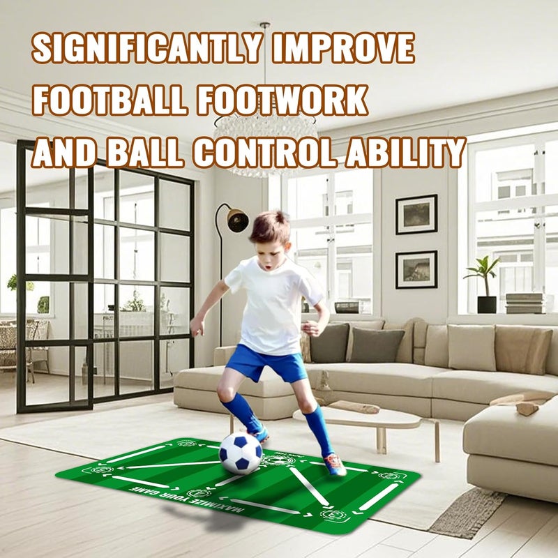 peneyon Soccer Training Mat with Adjustable Soccer Trainer - Non-Slip Soccer Training Equipment for Kids Youth to Boost Speed, Strength & Coordination | Soccer Trainer for Indoor/Outdoor Drills - Image 2